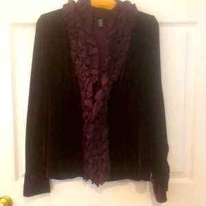 Velveteen jacket ruffled front by Ralph Lauren